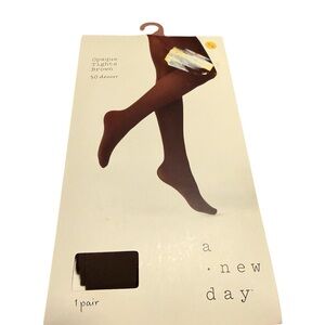 NEW- A New Day Brown Opaque Tights